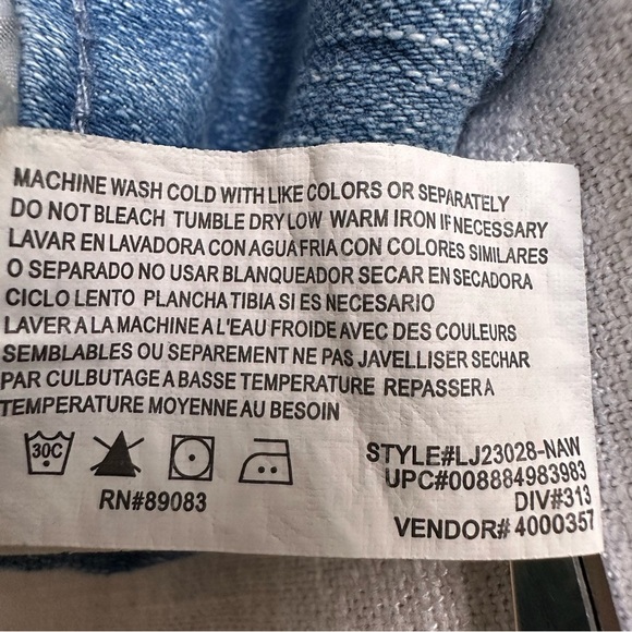 L.E.I Ashley Trouble Womens Sz 13 Embroidered Pockets Denim Skirt 00s Y2K Grunge - Picture 8 of 10